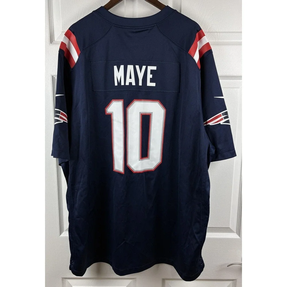 Nike New England Patriots Football Drake Maye Jersey Mens 3XL On Field NFL NEW